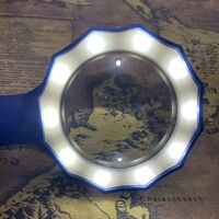 Лупа с универсальной подсветкой, увеличительное стекло с ручкой 600556ML-XX-2, диаметр: 65 мм, увеличение: 6X