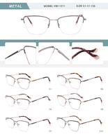 Оправа металлическая полуободковая женская с флексом YM11011-DA