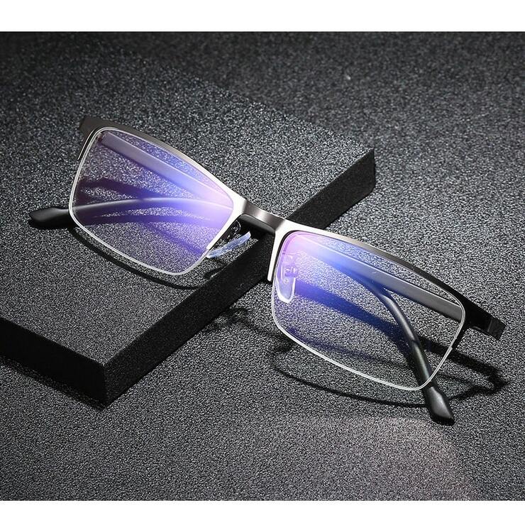 Metal eyeglasses for reading V6011, diopters from 0.50 to -6.00, not centered 
