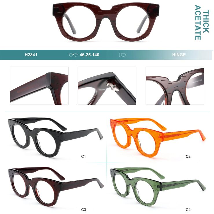 Plastic frames for glasses, thick acetate Big City H2841