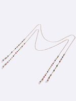 Set of two glasses chain with diamond and crown hollow forms GM110