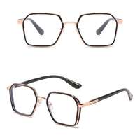 Metal eyeglasses V6030 with blue ray cut protection, diopters from 0.00 to -6.00, not centered