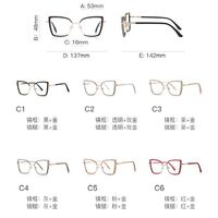 Metal + TR90 plastic Blue Blocker glasses frame for women with UV and blue light protection lenses More FCS3155