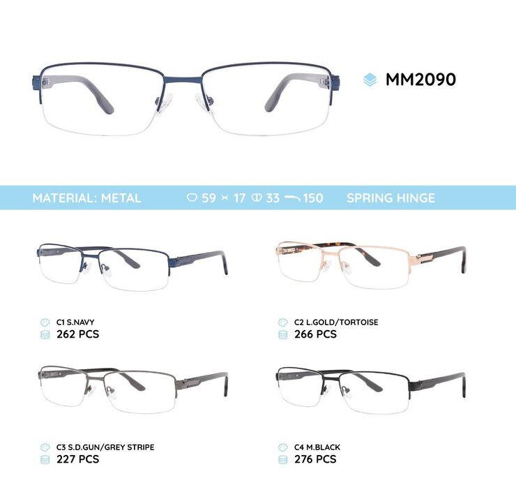 Metal nylor men's frame for glasses MM2090