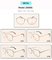Metal eyeglasses frame for men with spring hinges 260006 (item in stock)