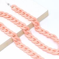 Acrylic non-slip chain, thick concave shape 29 colors, for glasses and masks GB011-2
