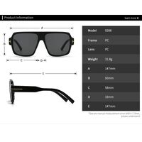 Plastic square sunglasses for women Elit 9288-EL