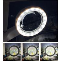 Magnifier with universal backlight, magnifying glass with handle 7518C-XX, diameter 75 mm, magnification: 5Х, 12Х