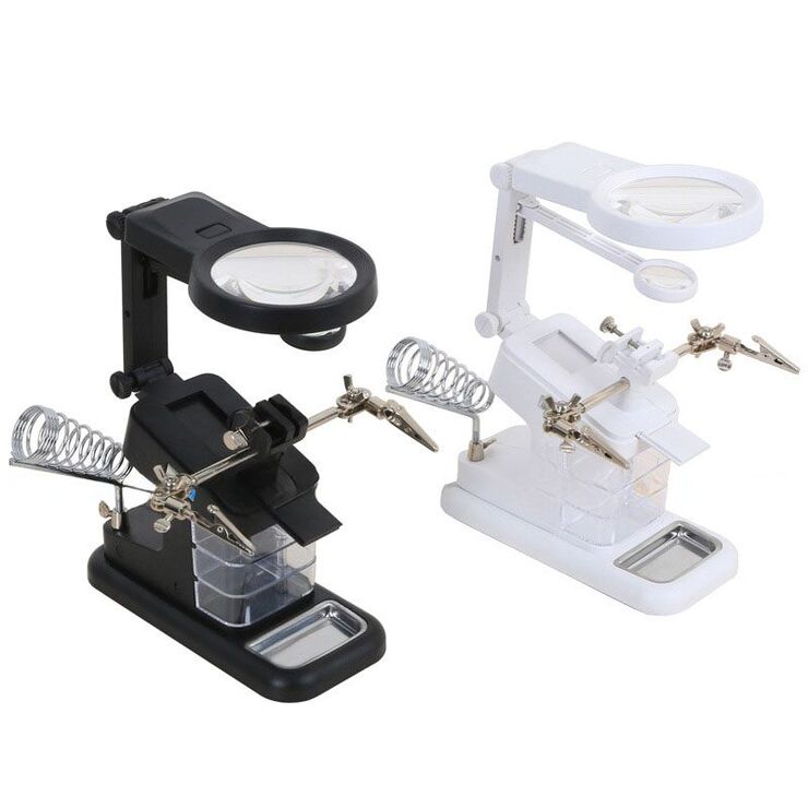 Tabletop multifunctional magnifying glass with backlight 7026-XX, magnification: 3X, 4.5X, 25X