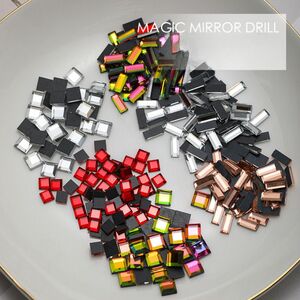 Rectangular rhinestones with a flat bottom for frames and glasses decorating PD0038, 2.5-7 mm (price per piece, min. order - 100 pcs)