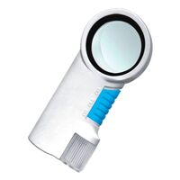 Magnifier with universal backlight, magnifying glass with handle 7010-XX, diameter 50 mm, magnification: 8Х