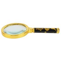 Magnifier, magnifying glass with a handle with a dragon pattern S木柄60-XX-2, diameter: 60 mm, magnification: 10X