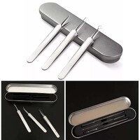 Набор пинцетов из нержавеющей стали 3 штуки 不锈钢3件套镊子 PNC-J8000