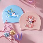 Silicone waterproof swimming cap for kids GJ880-YU