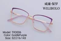 Metal +TR90 ultrathin frames with flex hinges Wilibolo TR3006