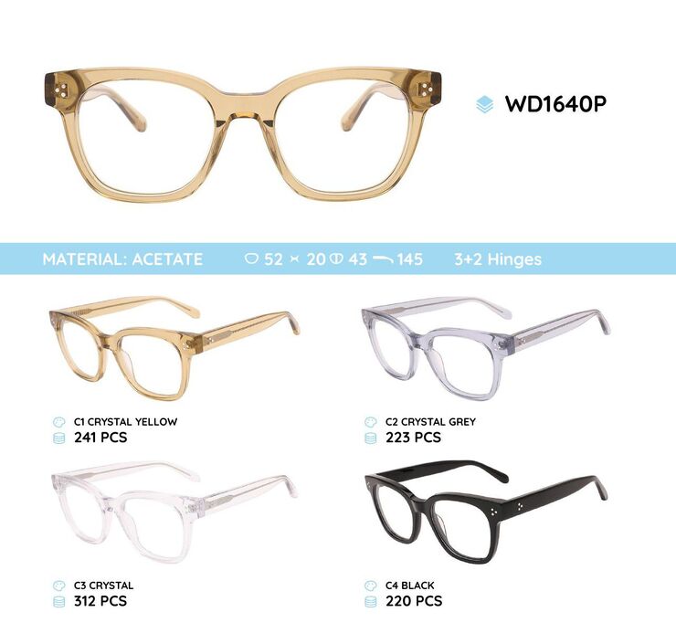Plastic acetate eyeglasses frame WD1640P