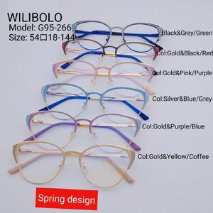 Metal ultrathin frames with flex hinges Wilibolo G95-266