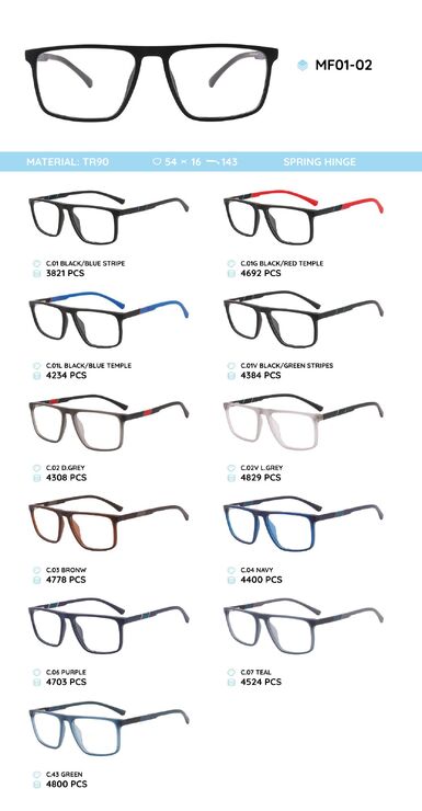 TR-90 plastic frames for glasses MF01-02