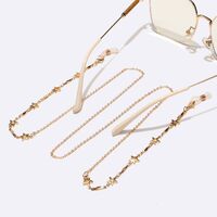 Металлическая нескользящая цепочка золотого цвета, с полыми звездами, для очков и масок GL1583