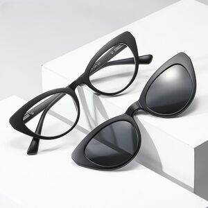 Plastic frame with flex + polarized sun protection magnet clip-on El Dorado EL2351D