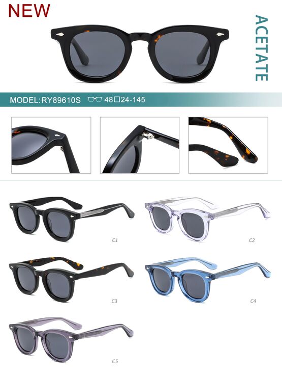 Polarized acetate plastic sunglasses RY89610S