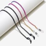 Металлическая нескользящая цепочка, комплект из 2-х предметов черная и цветная, для очков и масок GM018