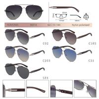 Polarized metal sunglasses for men with nylon lenses Romonis R66014-R
