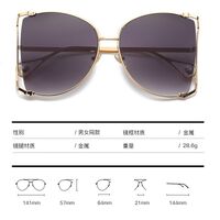 Metal sunglasses with UV400 protection 2803-GT