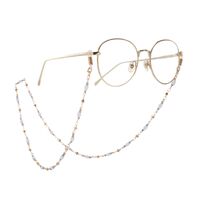 Metal non-slip gold chain, with crystal beads, for glasses and masks GA085