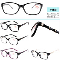 Plastic frame glasses VIZZINI V8142 have high diopters +0.75 to +4,00 (step 0,25); -1,00 -8,00 to (step 0,5) with white and colored lenses