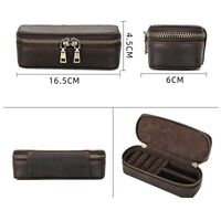 Eyeglasses genuine leather clutch bag with zipper CF1169