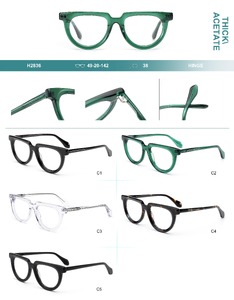 Plastic frames for glasses, thick acetate Big City H2836