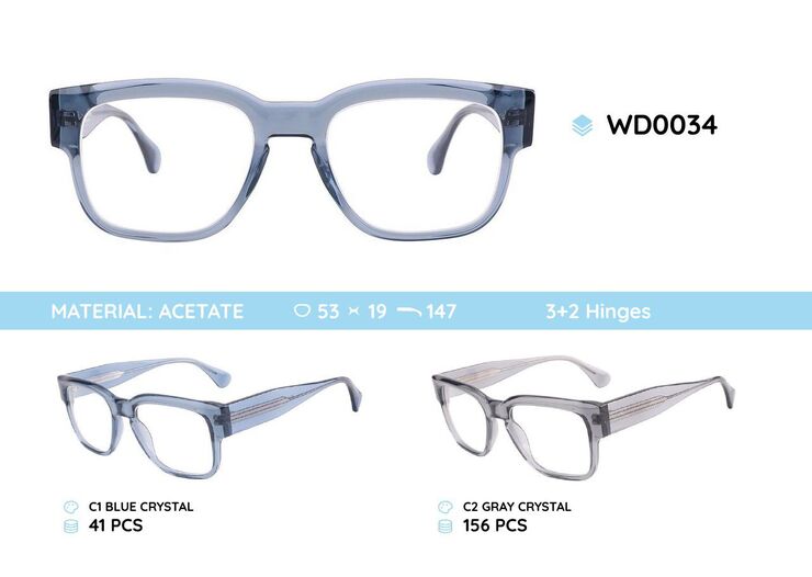 Plastic frames for glasses acetate material WD0034