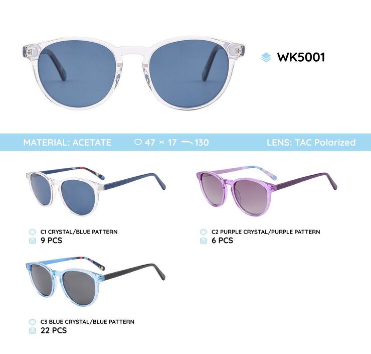 Acetate frames polarized sunglasses WK5001