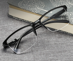Semi-rimless glasses ready YX7003 RMC: 70+-2mm monoblock 连体老花