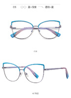 Оправа металлическая с линзами блю-блокерами 3024