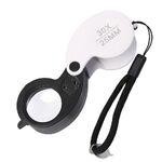 Folding magnifier with universal backlight 92530-XX, dimensions: ⌀25 mm. Magnification: 30Х