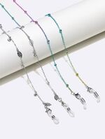 Metal non-slip chain, with colorful leaves, for glasses and masks GM147