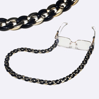 Non-slip metal hollow leaf glasses chain GL1219
