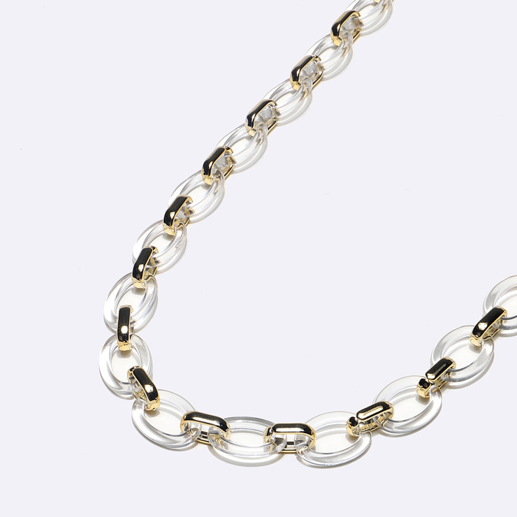 Black golden mixed color acrylic glasses chain GB109