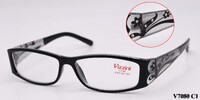 Eyeglasses with a floweron tampels in plastic frame (with rhinestones) diopters to +6,00 -9,00 and VIZZINI V8070