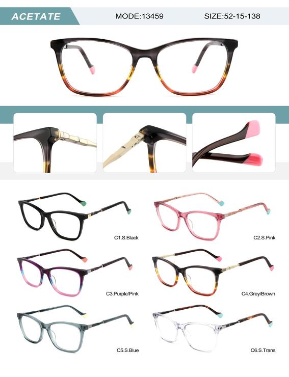 Оправа пластиковая из ацетата женская с флексом 13459-DA