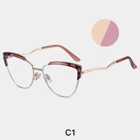 Combined frame (metal + TR90) or glasses with blue light protection, with spring hinges FA87277