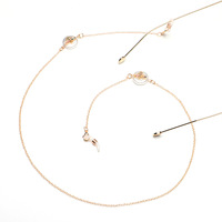 Металлическая цепочка для очков с кулоном со стразами GL1073