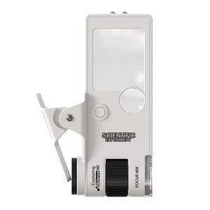Portable pocket magnifier with backlight and UV light 5803, size: 37*30 mm, magnification: 3X, 10X, 80X