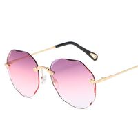 Metal rimless sunglasses with UV400 protection 2885-GT