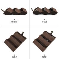 Sunglasses and eyeglasses genuine leather case for 3 slots CF4008