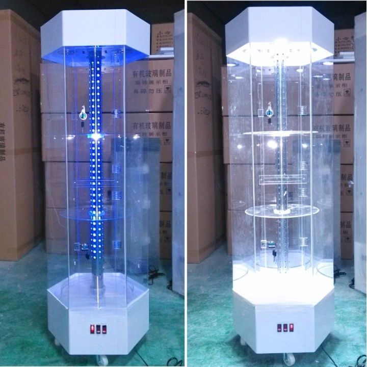Acrylic floor rotating display stand for glasses, frames, cases and accessories 15003, size 150 * 45 cm