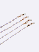 Set of two glasses chain gold and silver with zircon GM074