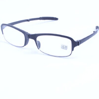 Folding corrective plastic eyeglasses with case 8008